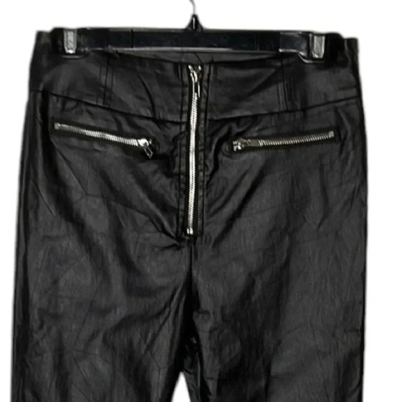 Princess Polly faux leather pants,women size 8, black,zipper,stretchy,party,goth - Picture 15 of 15